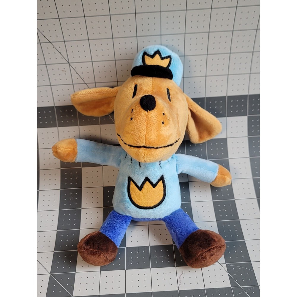 Dog Man Doll 9" Small Plush Dav Pilkey Soft Stuffed Bean Bag Toy Blue
